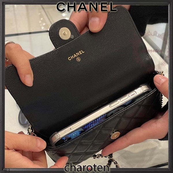 ☆安い☆【追跡付】斜めかけ♡スマホ入る♪シャネル ミニショルダー 偽物