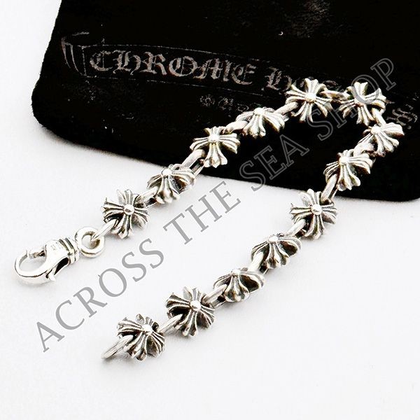 【万能でかわいい♡】★クロムハーツ★ CHプラス PLUS リンク ブレスレット 偽物 シルバー ch02192