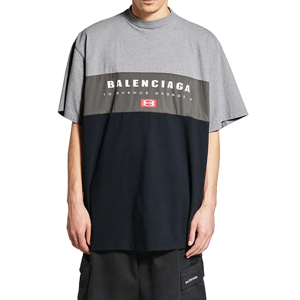 バレンシアガ Tシャツ n級品 ロゴ 半袖 ブロック 744439TSVB11300