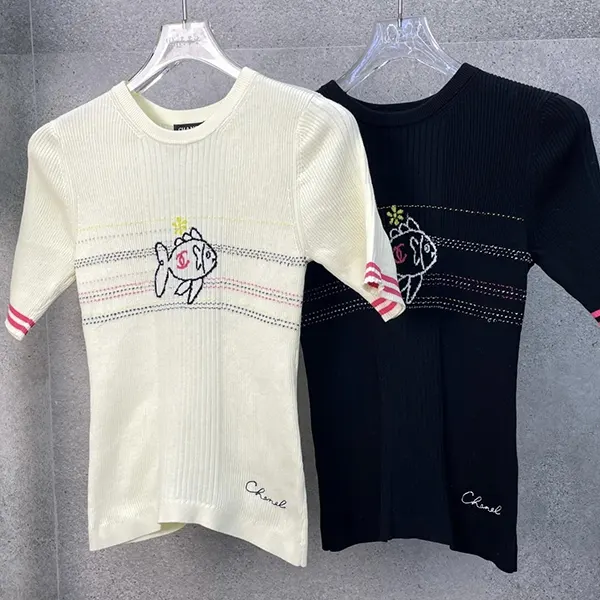 シャネル Tシャツ n級品 コットン P78698-K11361-NACJA