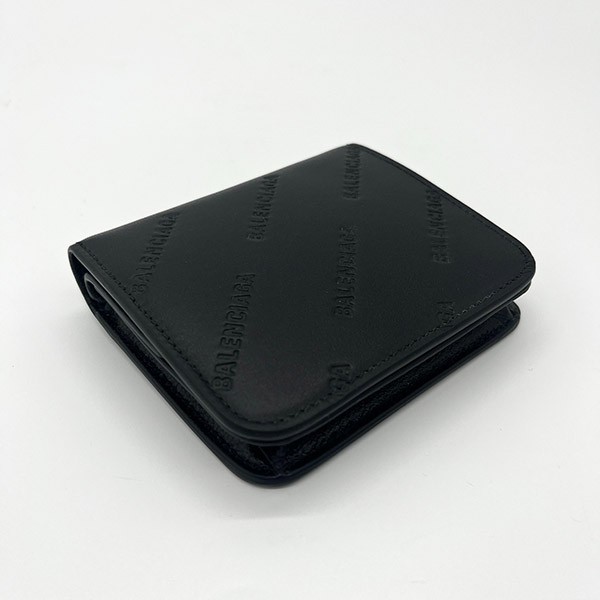 残り僅かバレンシアガ 二つ折り財布 コピー BLACK 594216 2AAXQ 1000