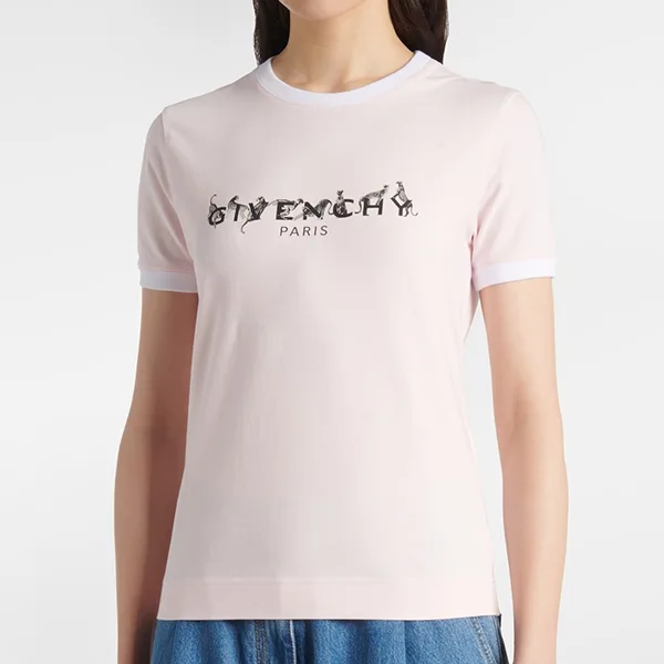 【ジバンシィ コピー】リンガーコットン混ジャージーTシャツ 2色 gtv25191