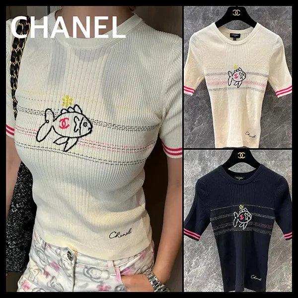 シャネル Tシャツ n級品 コットン P78698-K11361-NACJA