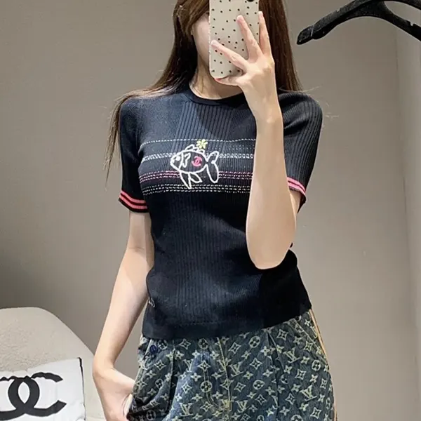 シャネル Tシャツ n級品 コットン P78698-K11361-NACJA