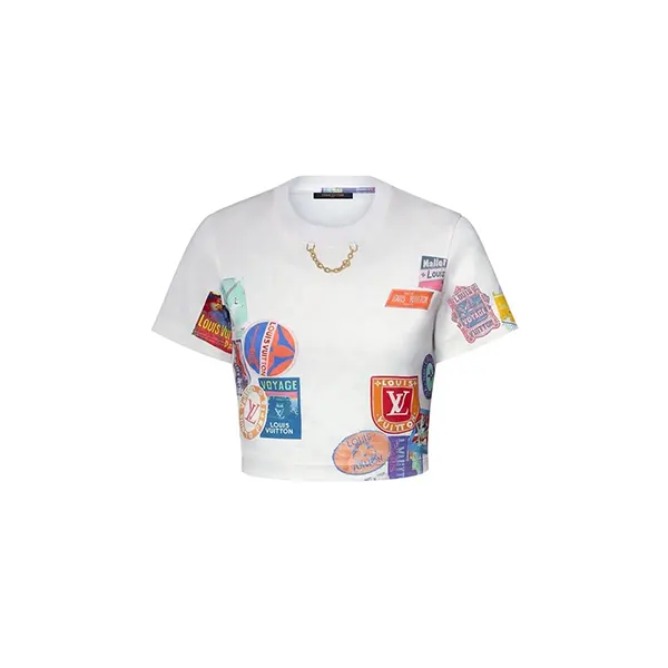 VIPセールルイヴィトン クロップトップ Tシャツ コピー 1AHITI