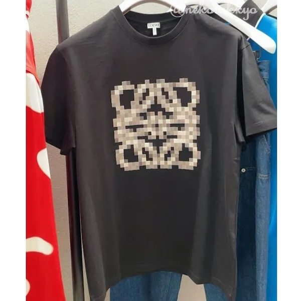 ロエベ N級 Pixelated アナグラム relaxed fit コットンTシャツ H526Y22XAD