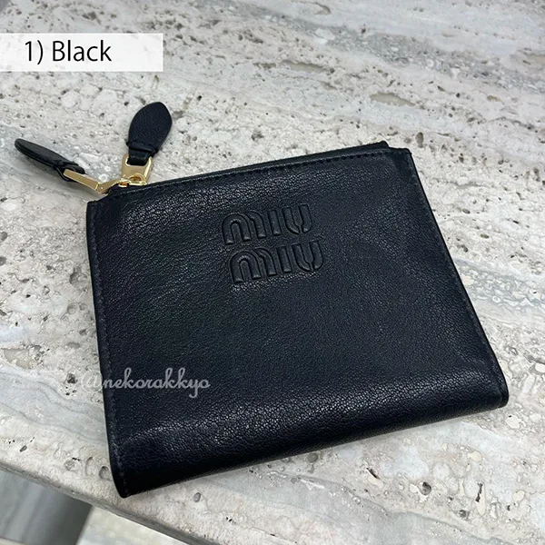 ★日本!!人気！ミュウミュウ 二つ折り財布 偽物 Small nappa leather wallet  5ML024_AEFX_F0316