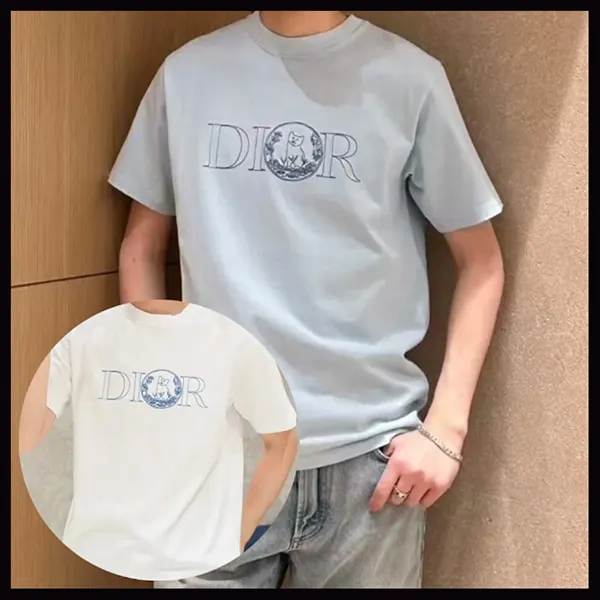 ★話題沸騰★ディオール ロゴ入り コットン Tシャツ 583J696C0554