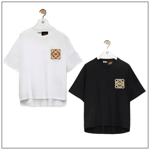 トレンド感たっぷりロエベ ボクシーフィット ロゴ Tシャツ S616Y22X59