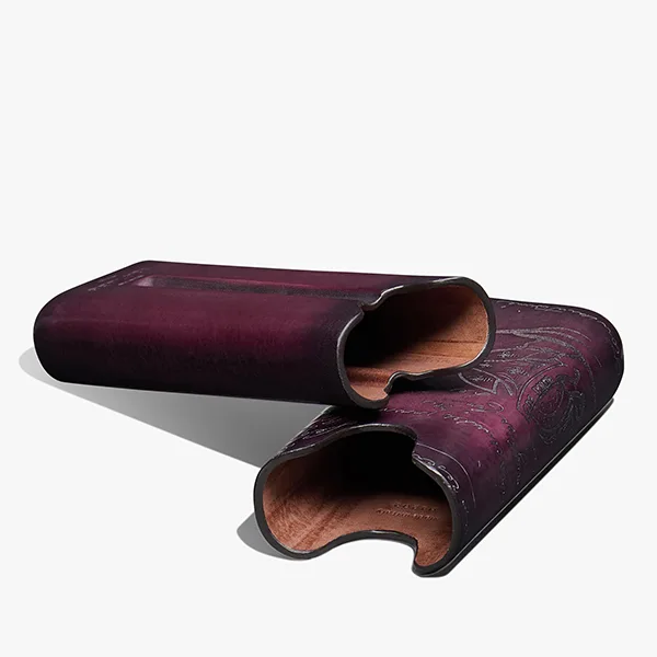 ベルルッティ スクリット レザー2シガーケース コピー GRAPES お洒落メンズに