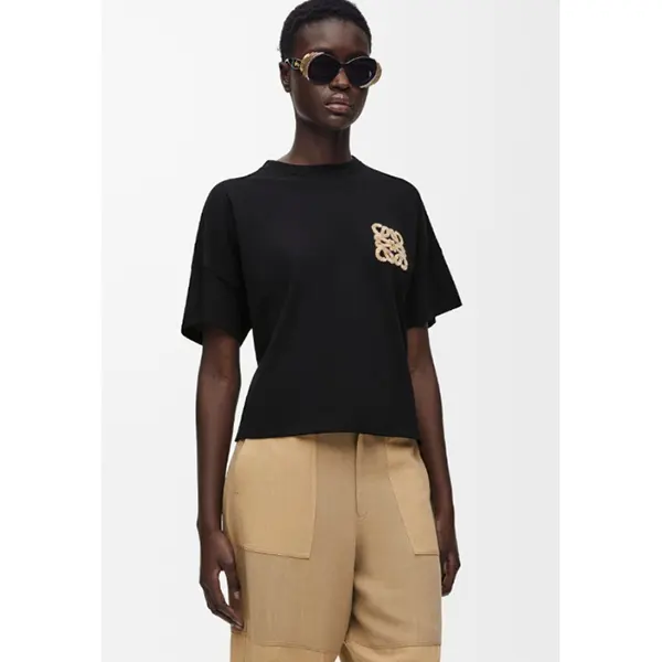トレンド感たっぷりロエベ ボクシーフィット ロゴ Tシャツ S616Y22X59