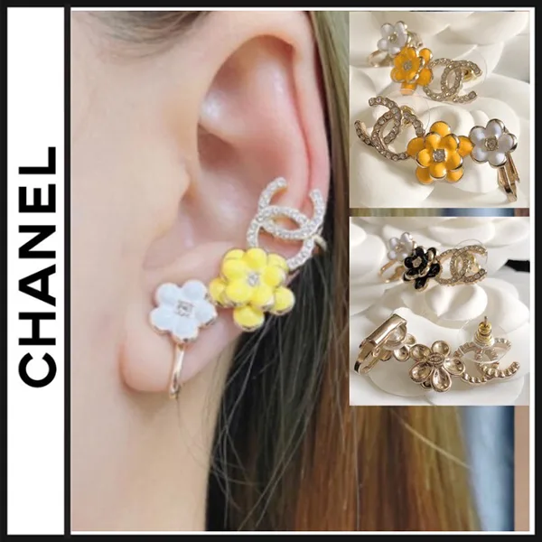 【即発】お耳を包み込むお花がかわいい♡華やぐ25P シャネル ピアス パチモン cc25481