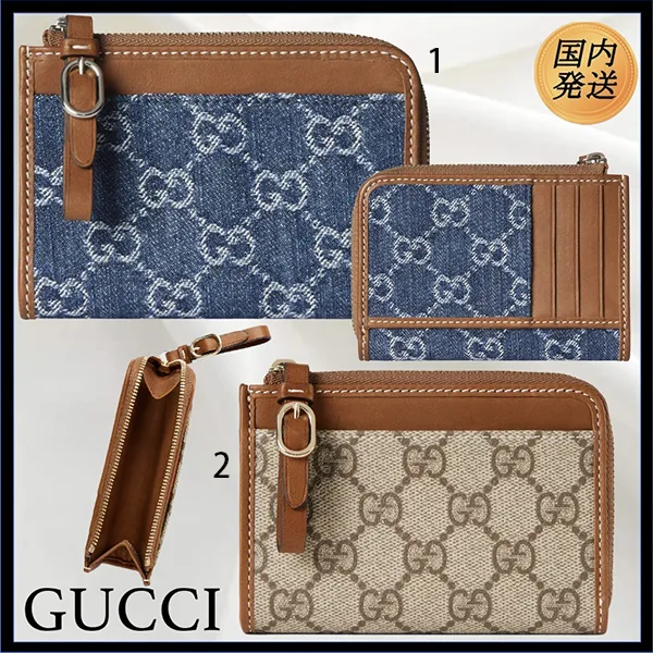 ☆超人気☆グッチ GGエンブレム ジップ カードケース 財布 レプリカ 2色 gc9955225