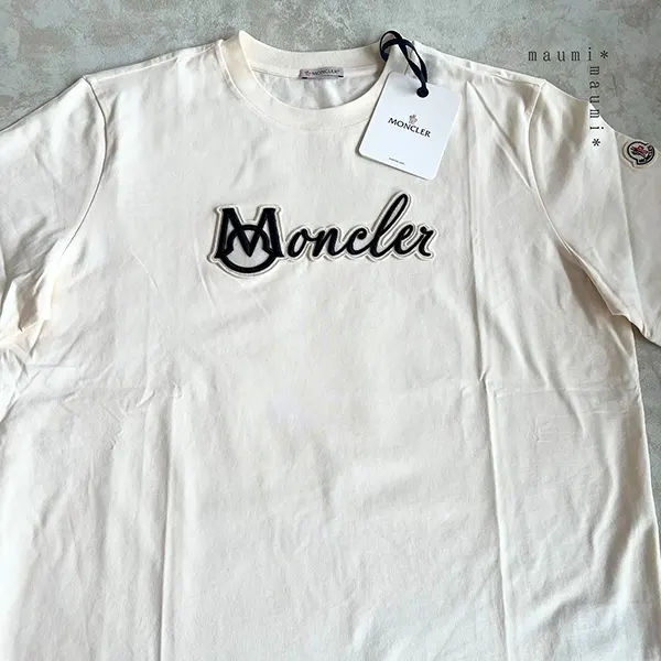 【コーデを格上げ】モンクレール 刺繍ロゴパッチ Tシャツ 偽物 半袖 K10918C0001189AJS999