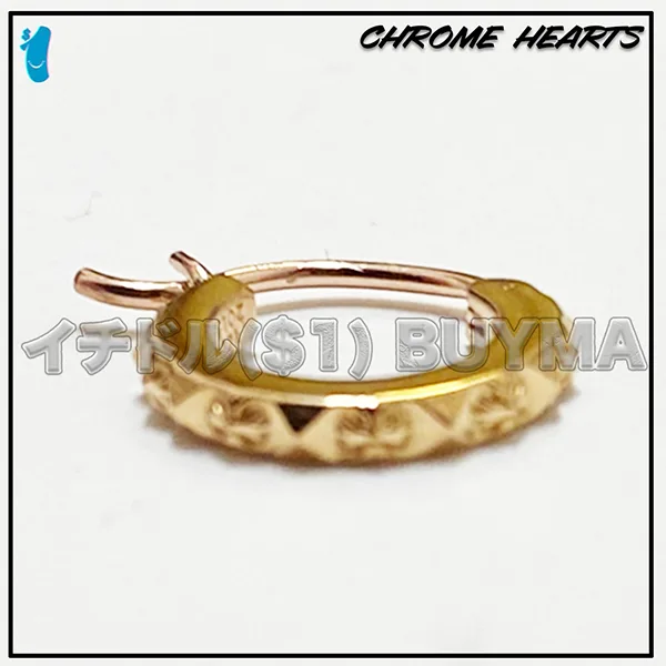 【限定カラー】クロムハーツ 22K コピー Gold ゴールド TFP フープ ピアス ch25482