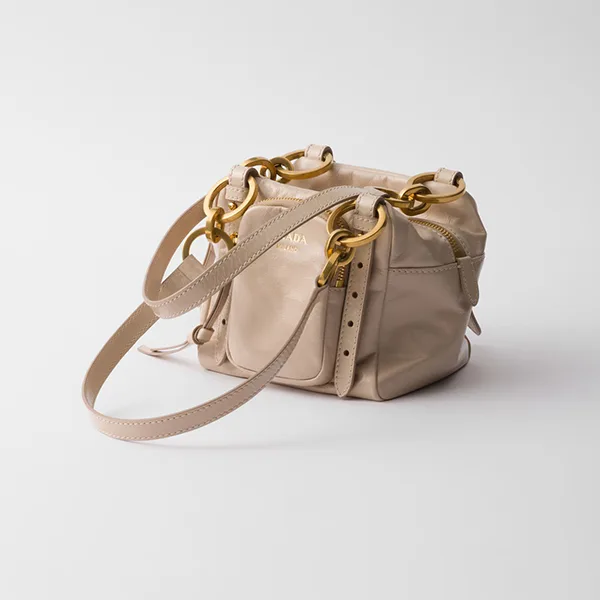 ユニークなデザインプラダ 並行輸入品 Dangle レザー トップハンドル ミニバッグ 3色 pld3251155