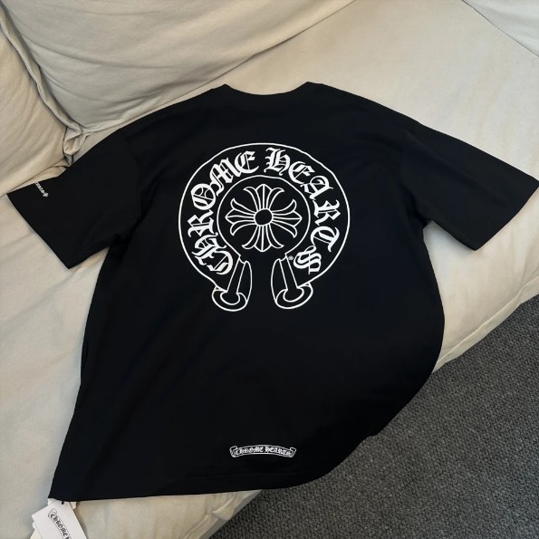スーパーコピー ちゃんと 届いた クロムハーツ Tシャツ 偽物 CH Horseshoe Tee Black 21042629