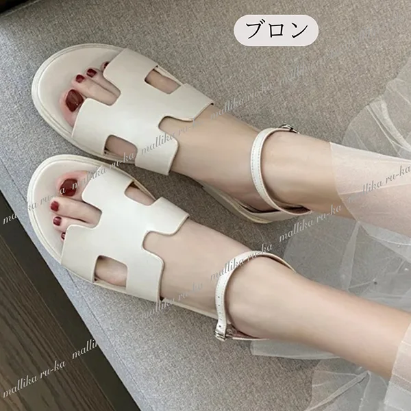 即納でお届け【エルメス】サンダル・サントリーニ コピー H182139Z