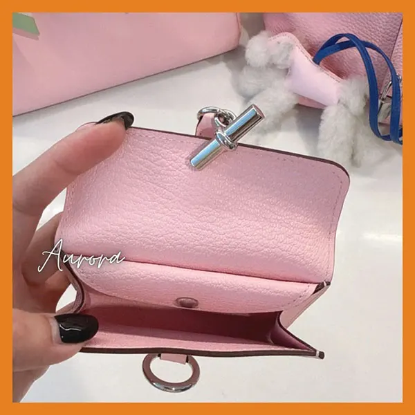 【専門店】レア[エルメス]グレナン コンパクト 折りたたみ財布 偽物 ローズサクラ H086439CK3Q