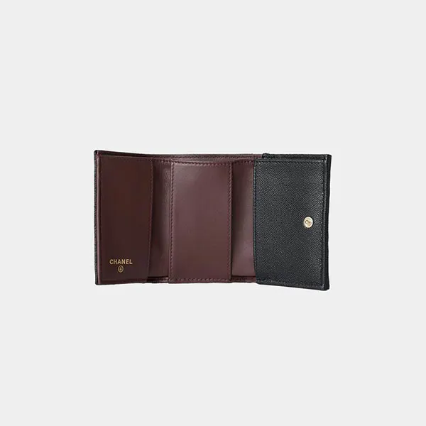 シャネル 偽物♡三つ折り財布 キルティングレザー AP0230 Y33352