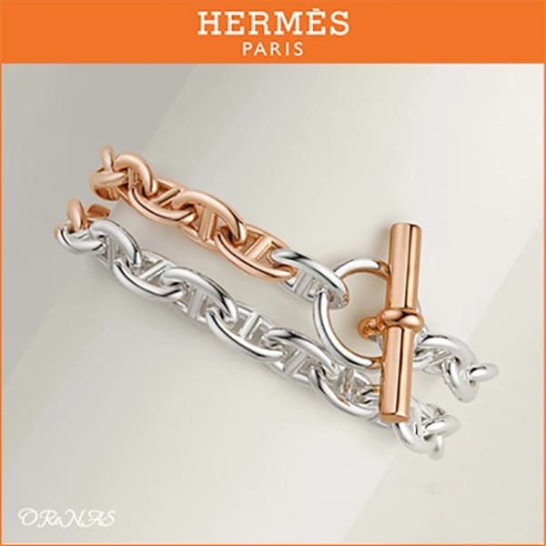 エルメス シェーヌダンクル N級品 ブレスレット ドゥブルトゥール PM【オールシーズン対応】h25613