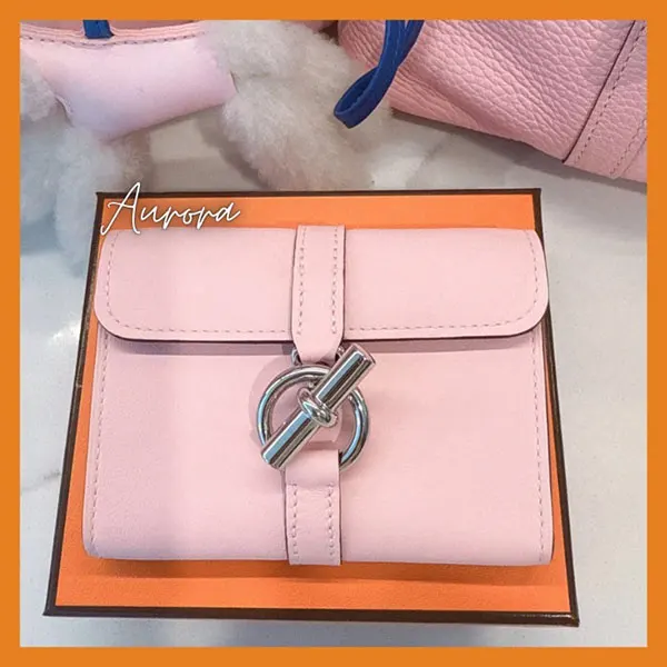 【専門店】レア[エルメス]グレナン コンパクト 折りたたみ財布 偽物 ローズサクラ H086439CK3Q