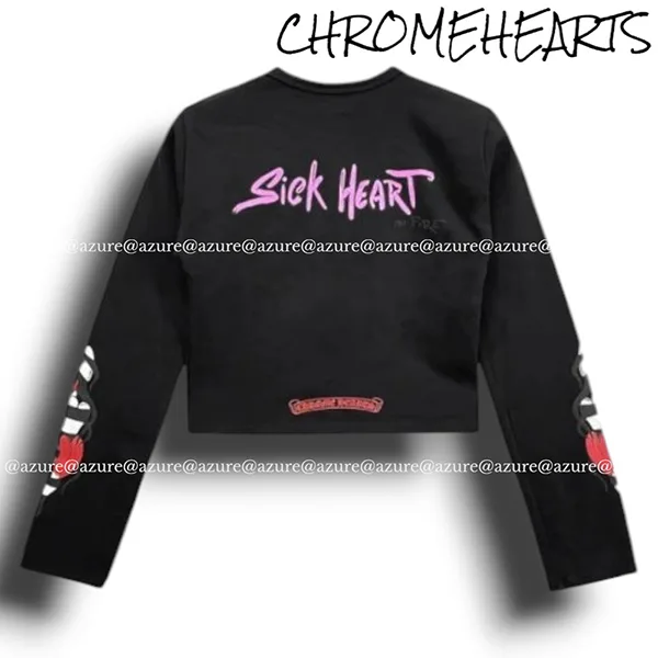 n級クロムハーツ Matty Boy Sick Heart ブラック ロンT コピー ch257162
