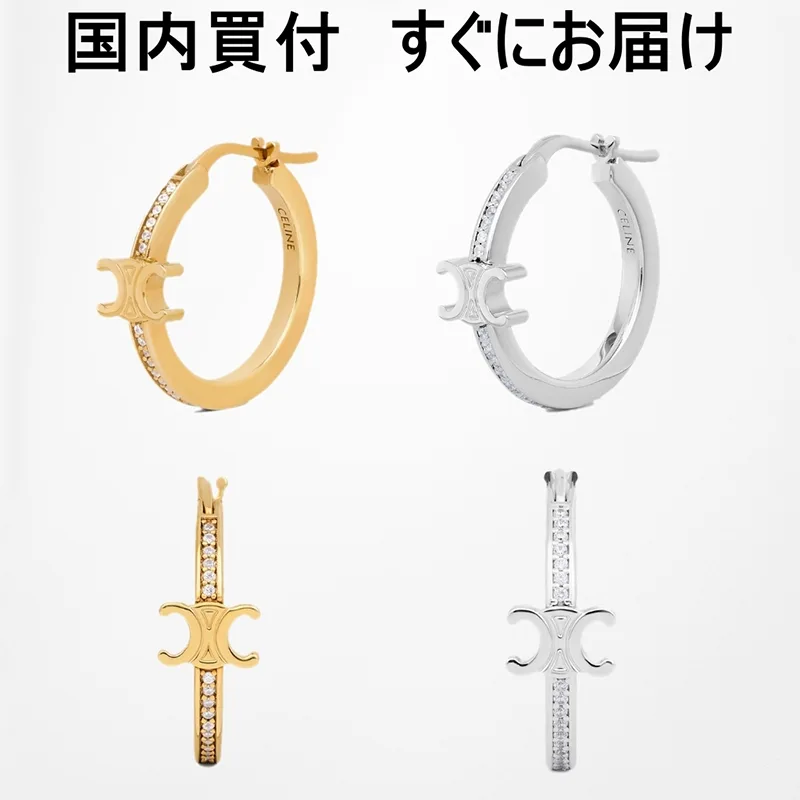 セリーヌ n級品 トリオンフ スパークル ピアス 2色 sl77415