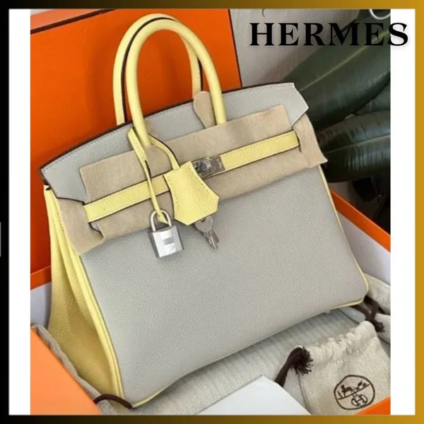 エルメス バーキン 25【Gris Perle & Jaune Poussin × S金具】h2571611