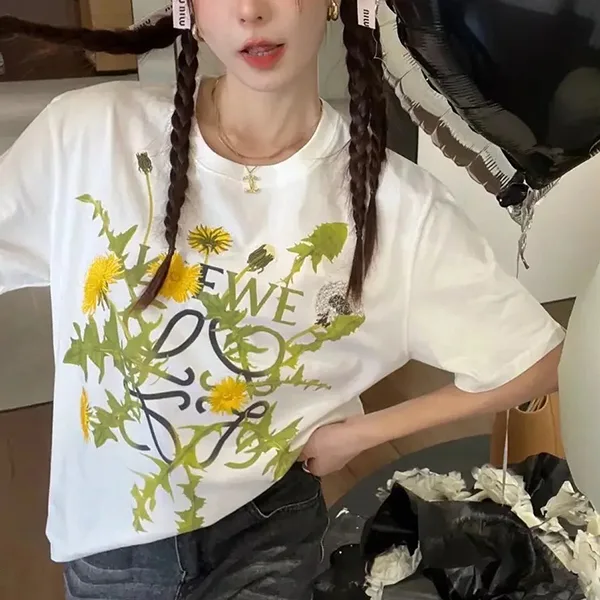 目玉商品！ロエベ タンポポ ダンデライオン アナグラム アクティブ Tシャツ loe2572