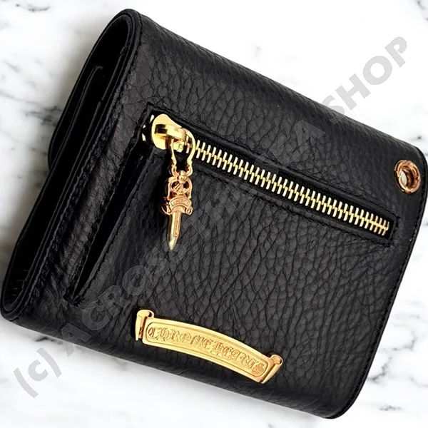 一目惚れアイテムクロムハーツ 22K コピー GOLD WAVE MINI ウェーブ ミニ 財布 ch257164