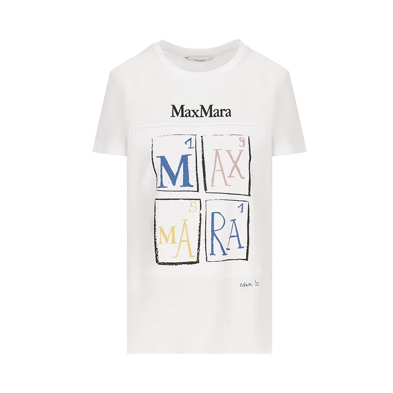 話題国内完売マックスマーラ コピー COLIBRI ロゴ 半袖 Tシャツ 3色 mks33215