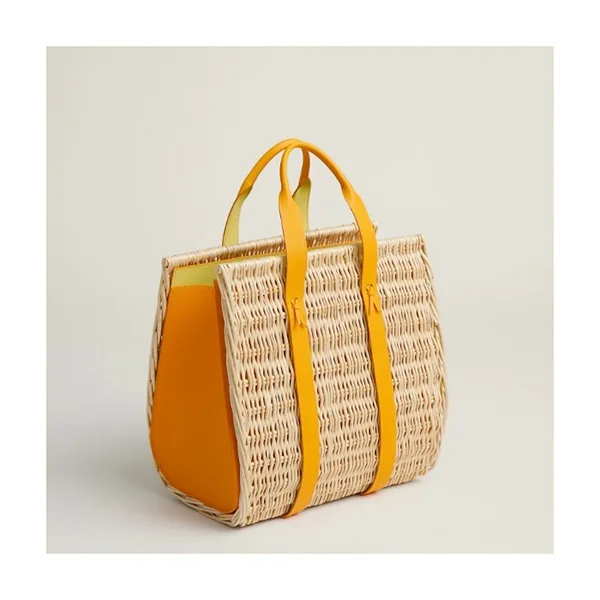 ☆超人気☆日常使い♪【エルメス 】プティアッシュ 偽物 GM バスケット Panier en osier GM