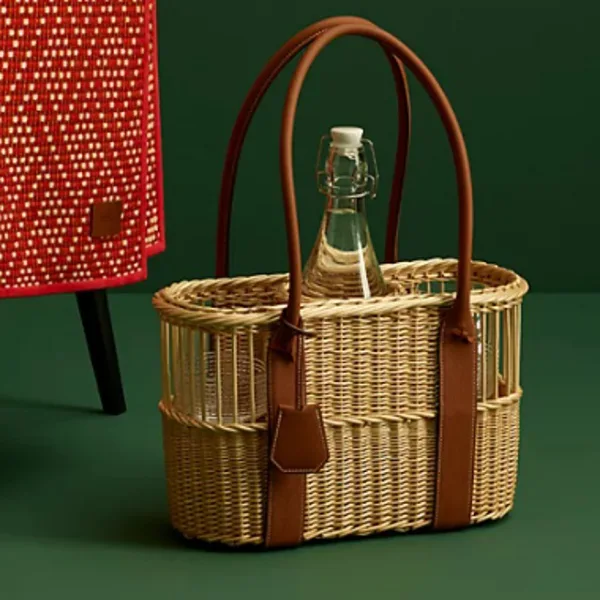 【コーデを格上げ】☆かごバッグでお出かけしたい☆【エルメス】ボトルバスケット コピー H313118M