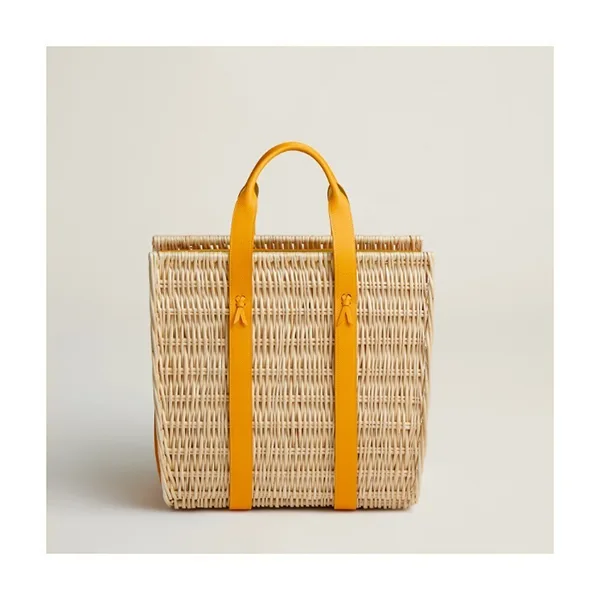 ☆超人気☆日常使い♪【エルメス 】プティアッシュ 偽物 GM バスケット Panier en osier GM