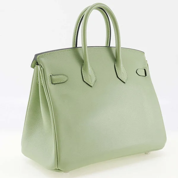 目を惹くカラーエルメス バーキン 25 偽物 Vert Criquet ハンドバッグ h257168