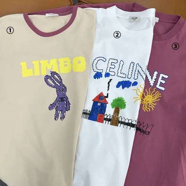 注目!セリーヌ コットンTシャツ コピー t-shirt in cotton 選べる3色 RX0D5507Z