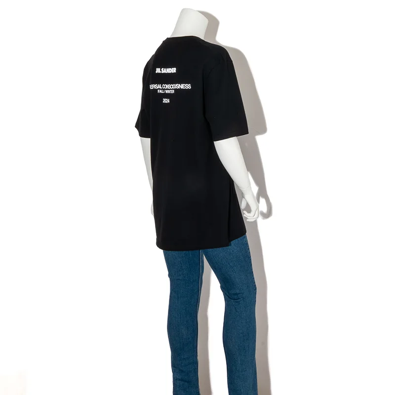ジルサンダー ロゴ クールネックTシャツ コピー 2色 J22GC0189J46219001