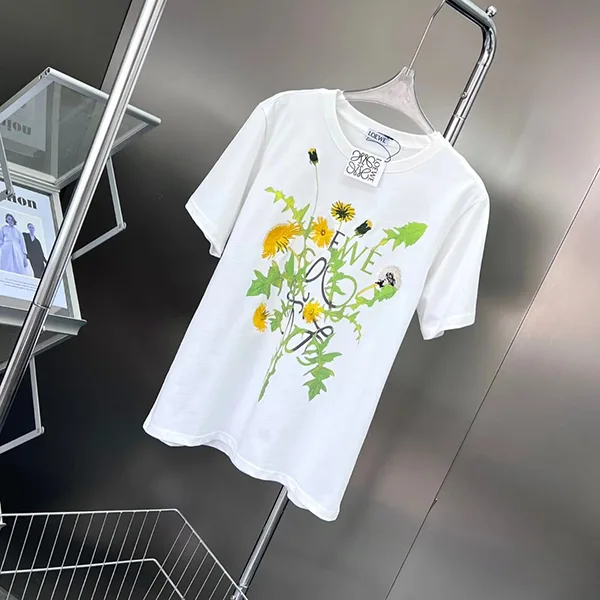 目玉商品！ロエベ タンポポ ダンデライオン アナグラム アクティブ Tシャツ loe2572