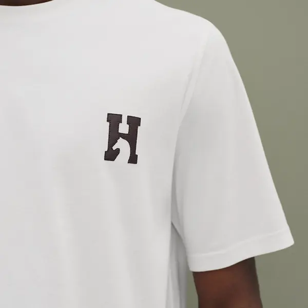希少色エルメス 「HCheval」ミニレザーパッチTシャツ H567810HA64LA