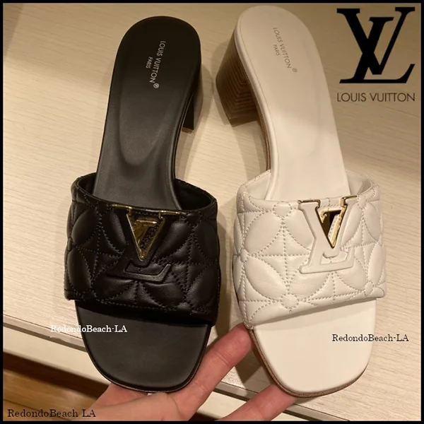 【VIPセールで入荷！】【太めヒールで歩きやすい】ルイヴィトン★LV Mare★サンダル 1ADCV