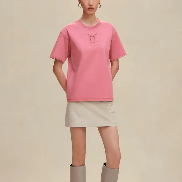 今季新作エルメス Tシャツ 激安 半袖 綿 パルフロワ パープル H5H4625DC5D34