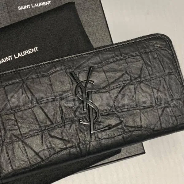 サンローラン◆クロコ サンローランロゴ 長財布 コピー ysl258193