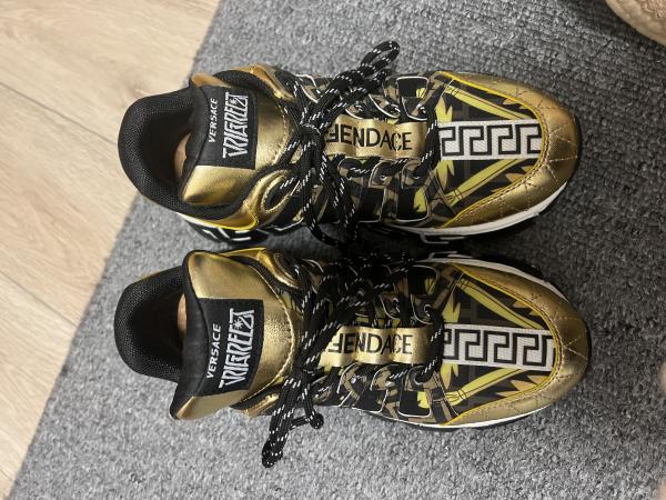 【Fendace】Versace x フェンディ 入手困難 トライグレカ スニーカー 偽物DSU8094