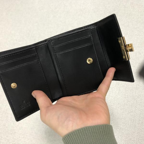 2019AW グッチスーパーコピー ■グッチ■Padlock ウォレット ブラックレザー×モノグラム 453155 KLQIG 8575