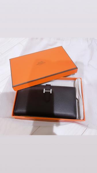 エルメスコピー  さいふ サイフ 二つ折り長財布 ブラック 1018-4
