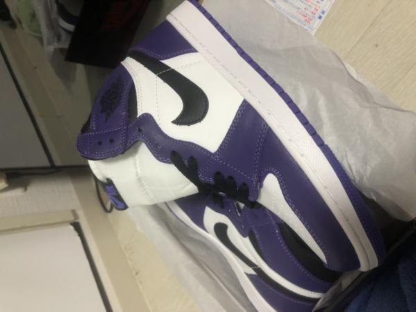 【ナイキ偽物】激レア エアジョーダン1 コートパープル 偽物 Air Jordan 1 Retro High "Court Purple White"20091503
