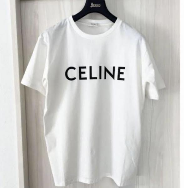 ★超人気 セリーヌ tシャツ 激安 偽物 クルーネック ロゴTシャツ  2色 2X308916G.38A