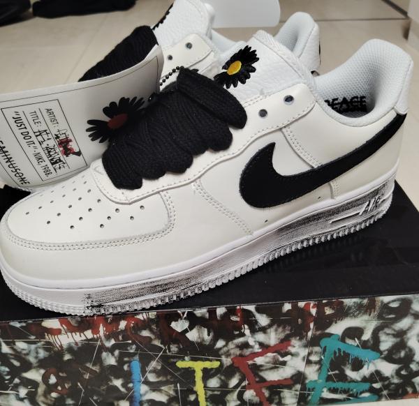 パラノイズ 偽物 ピースマイナスワン スニーカー ナイキ Air Force 1 Para-noise G-DRAGON White 21032901
