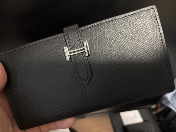 エルメススーパーコピーブランド　ベアンスフレ（マチ付き）長財布　黒/　エプソン　HER-115